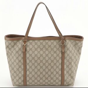 Gucci Beige and Brown Tote Bag
